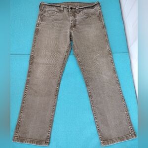 Levi's 511 Men's Slim Fit Stretch Jeans Brown Distressed 32X25 (Actual Size)